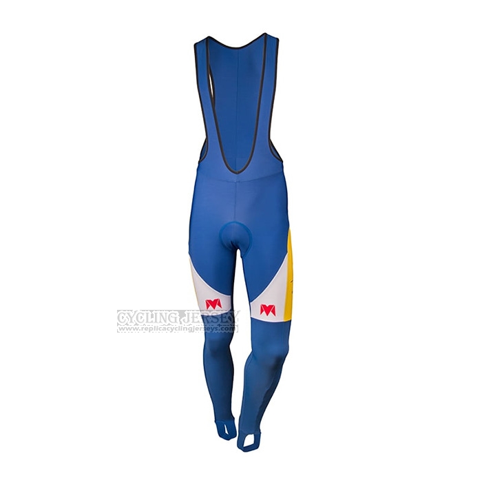 2018 Cycling Jersey Sport Vlaanderen-Baloise Blue White Yellow Long Sleeve and Bib Short